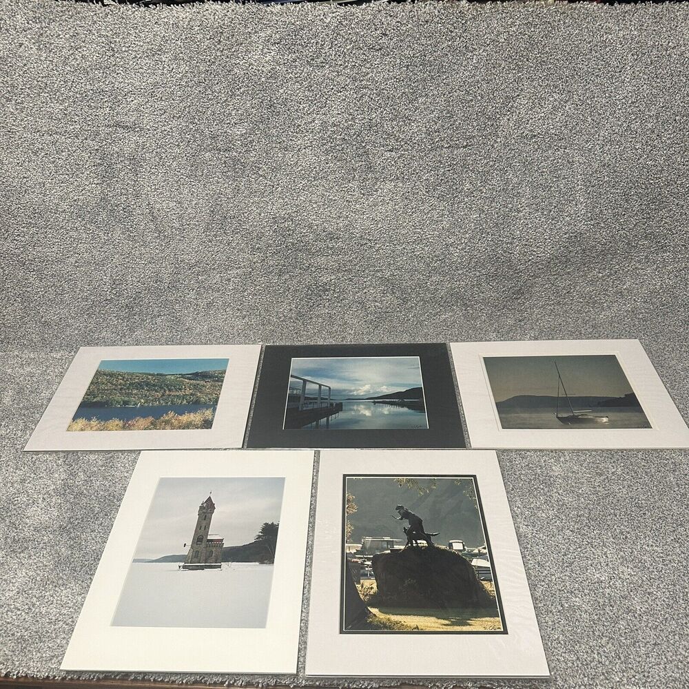 Lot of 5 Photo Prints Lake Otsego Cooperstown NY Sarah Colgate